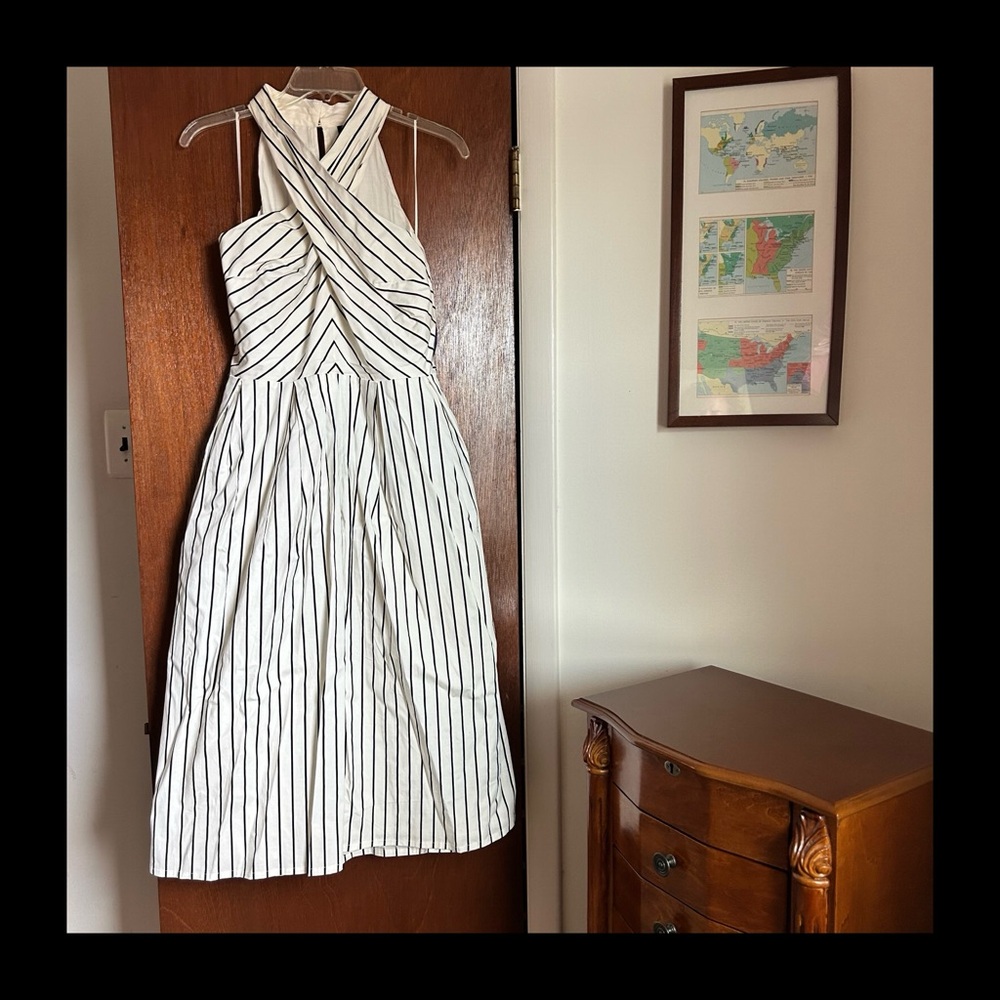 NWT Scoop Viral Striped Halter Dress